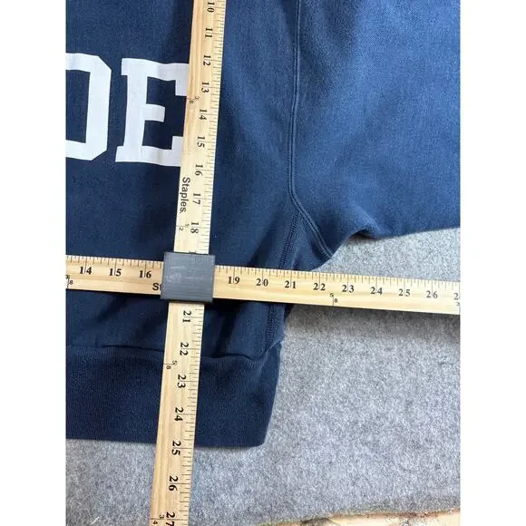 VINTAGE Champion Reverse Weave Womens Sweatshirt Blue MSOE Cropped Crewneck XL - Picture 2 of 6